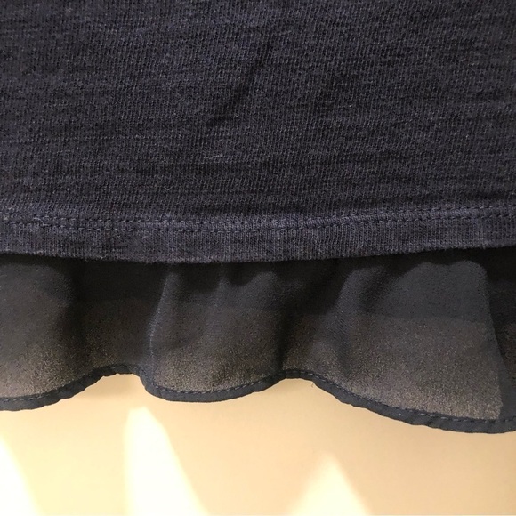 Loft Women’s Navy Tank With Ruffle Detail - Picture 4 of 6